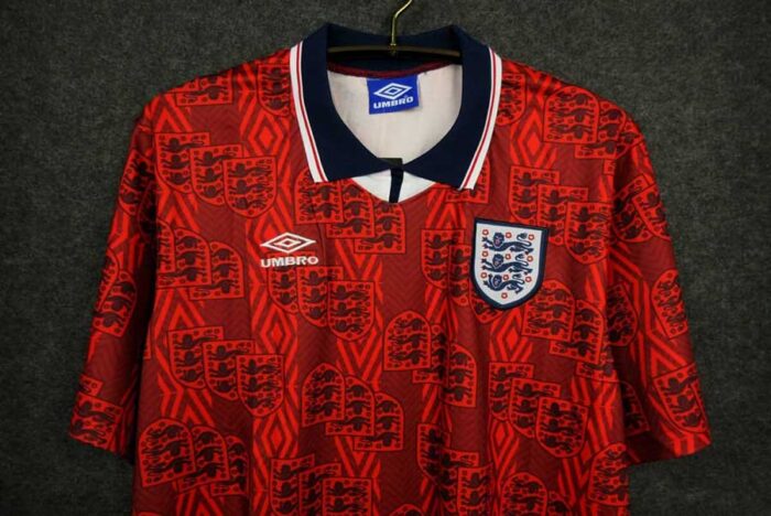 England 1994 World Cup Away Red Football Kit