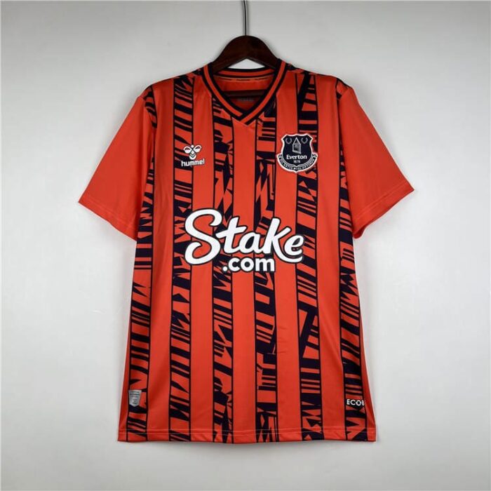 Everton 23-24 Away Orange Football Kit
