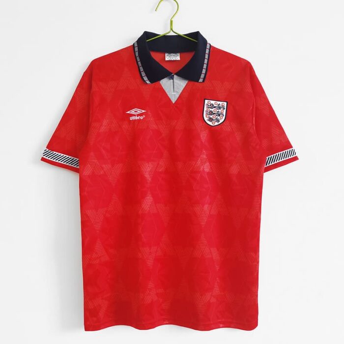 England 1990 World Cup Away Red Football Kit