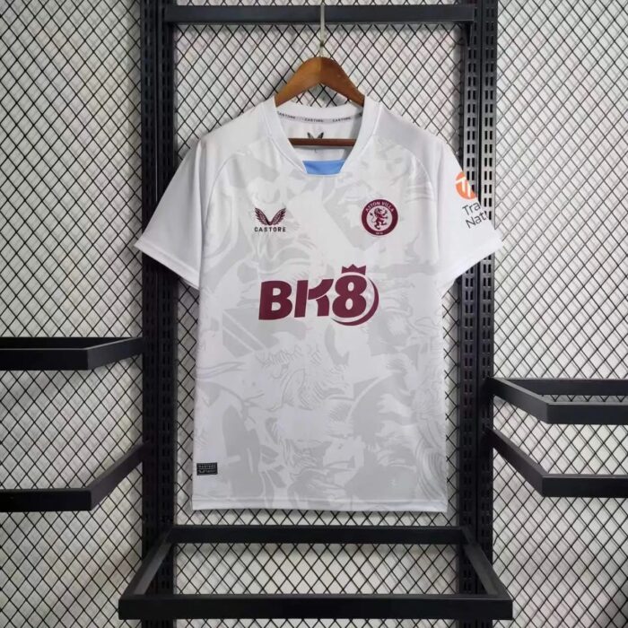 Aston Villa 23-24 Away White Football Kit
