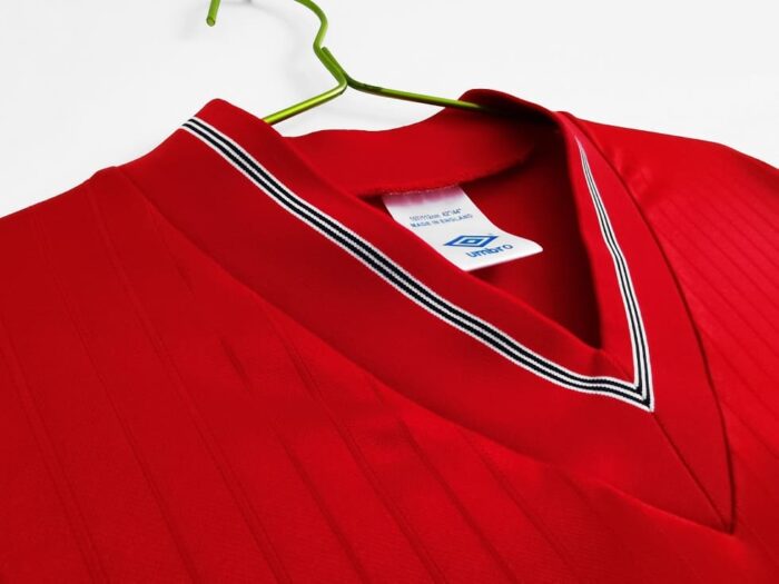 England 84-87 Away Red Football Kit