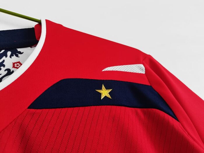 England 08-10 Away Red Football Kit