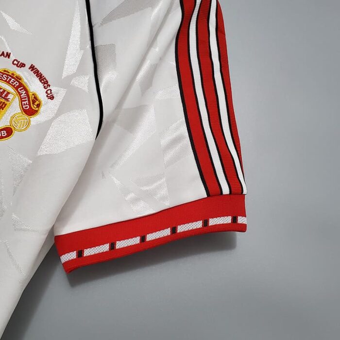 Manchester United 90-91 Away White Football Kit